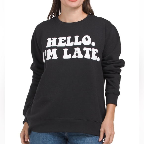 PACIFIC & CO Black Graphic Text Sweatshirt - Picture 3 of 4